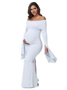 Maternity Long Sleeve Off Shoulder N5912
